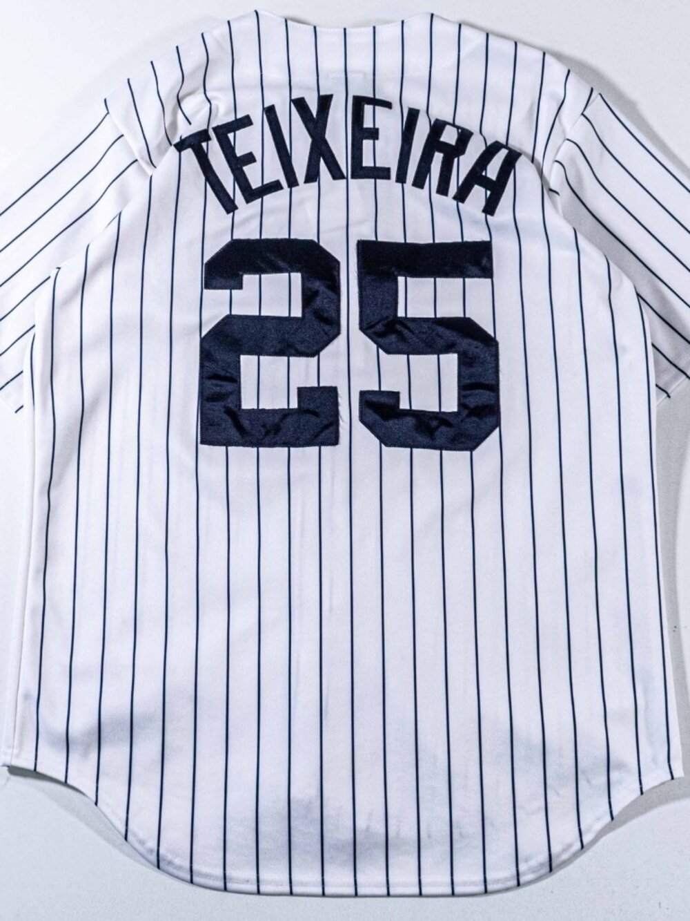 New York Yankees Mark Teixeira Majestic Jersey Pinstripe Medium